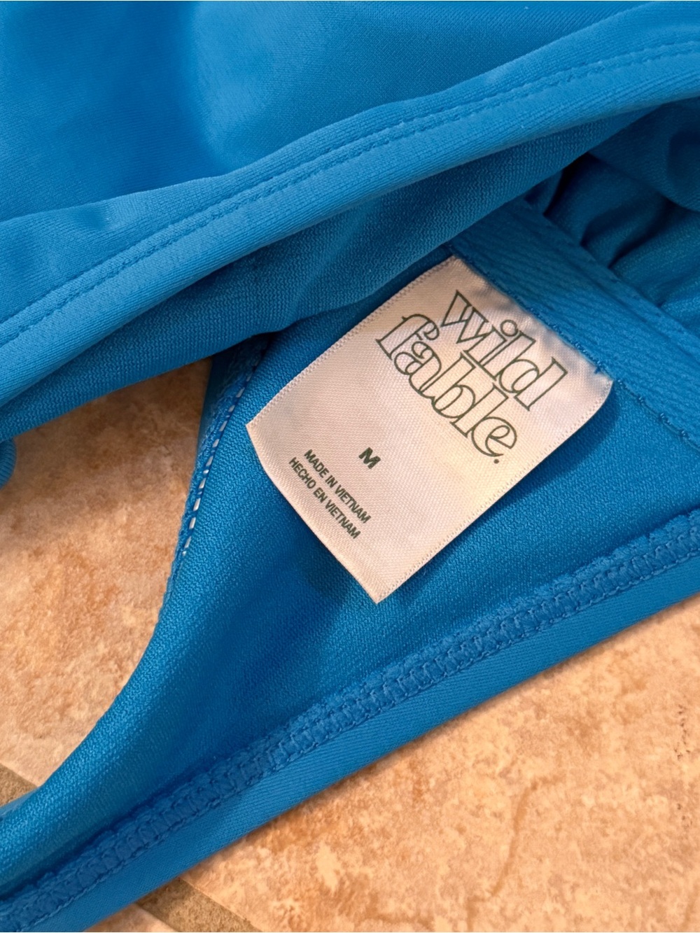 wild fable Bright Blue Bandeau Bikini Set with removable straps - Picture 3 of 4